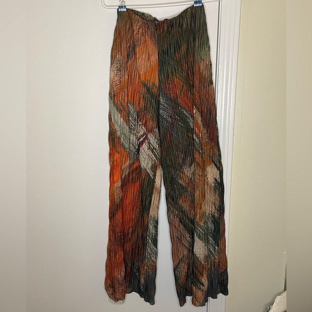 Zara Earthy Toned Pleated Pants